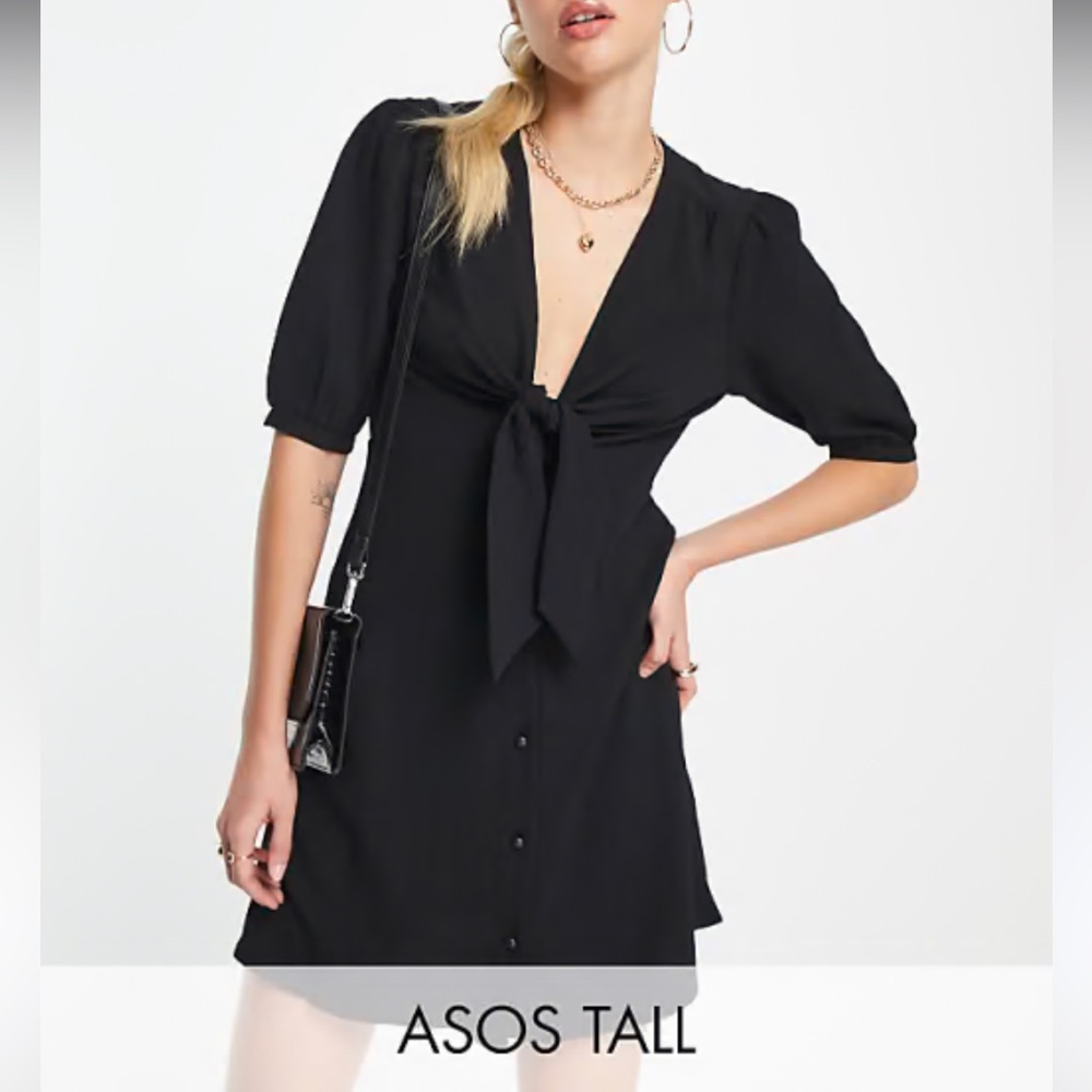 ASOS Tall tie front mini dress